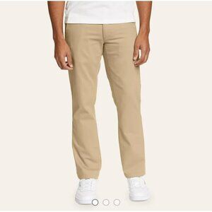 New Eddie Bauer Mens Men's Flex Wrinkle-Resistant Sport Chinos - Classic 34x32 S